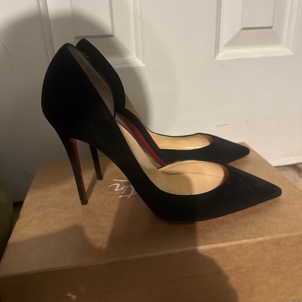 Christian Louboutin Black Iriza 100 Velour